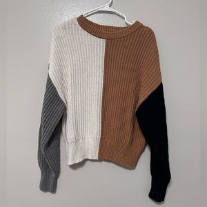 A New Day (Target) - Knitted Sweater - White/Black/Tan/Grey - Large
